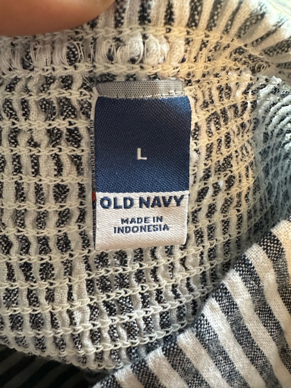 Old Navy Blue & White Striped Tie-Shoulder Mini Dress - Picture 4 of 5